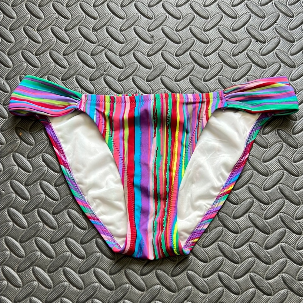 Colorful Striped Bikini Bottom